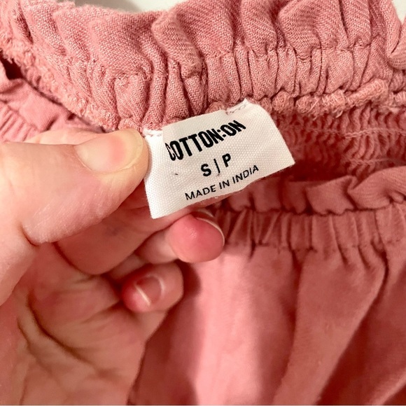 Cotton On Bustier Puff Sleeve Cropped Top Pink Size Small - Picture 3 of 5